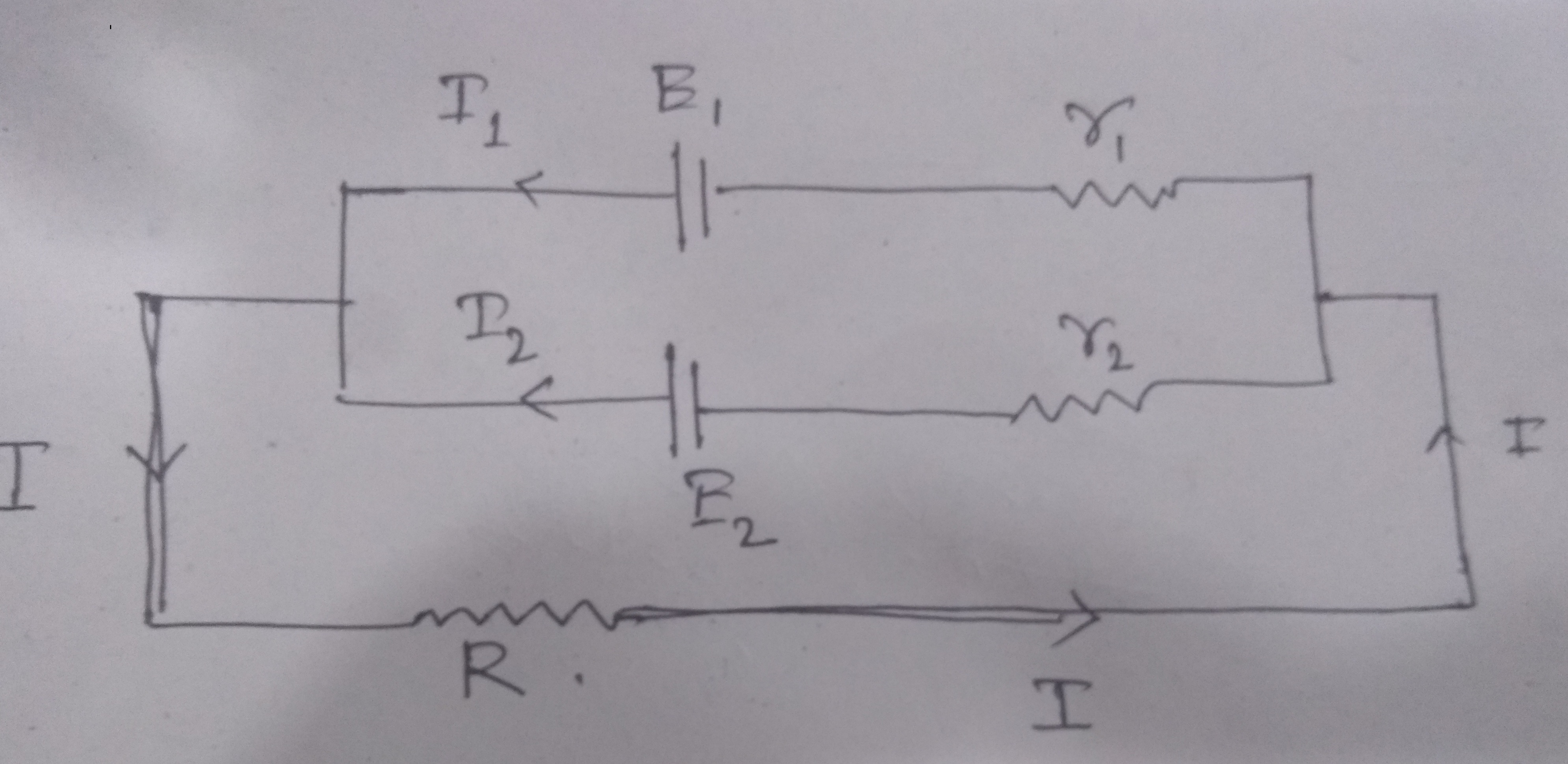 Two cells of emfs, 2E and E, and internal resistances. 2r and r