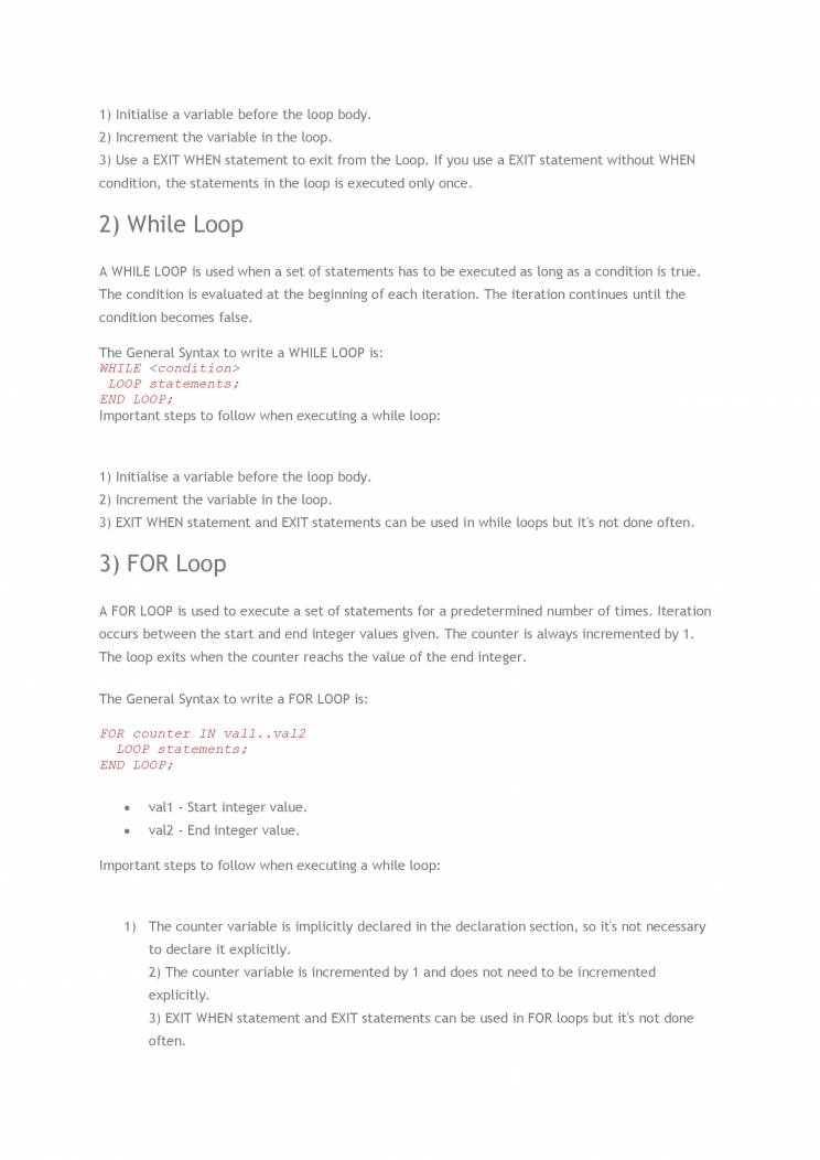 PL SQL - Notes - LearnPick India