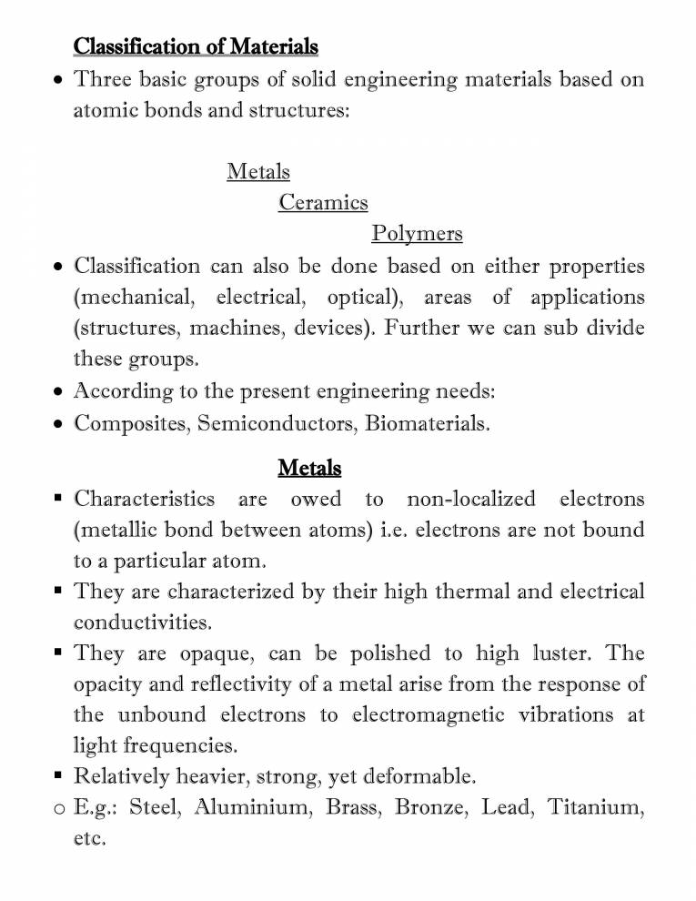 MATERIAL SCIENCE (SOLID STATE) - Notes - LearnPick India