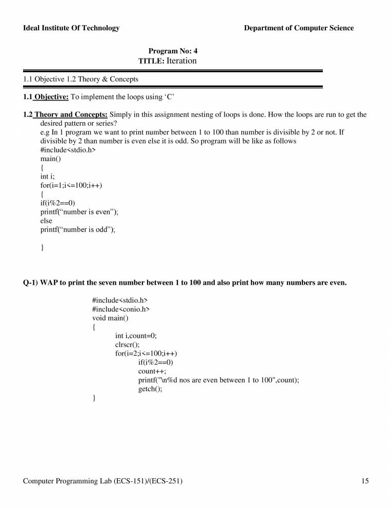 Familiarization With Computer And The Environment And Execution Of ...