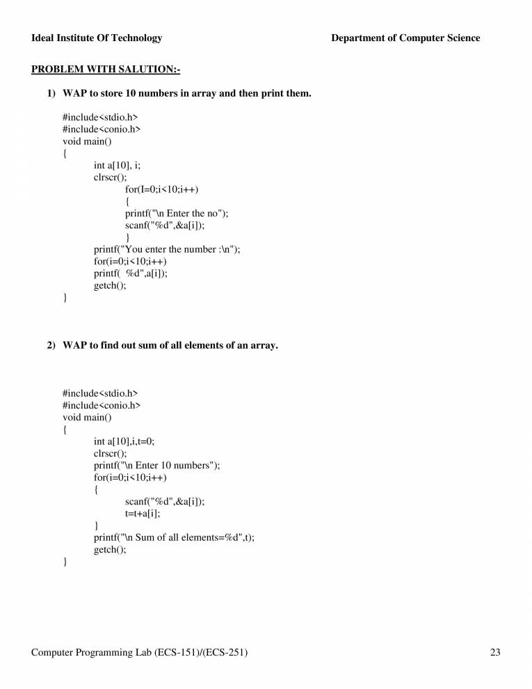 Familiarization With Computer And The Environment And Execution Of ...