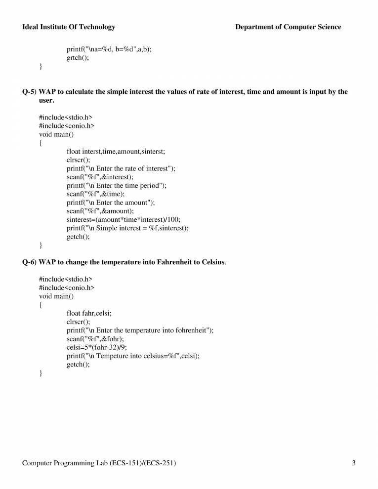 Familiarization With Computer And The Environment And Execution Of ...
