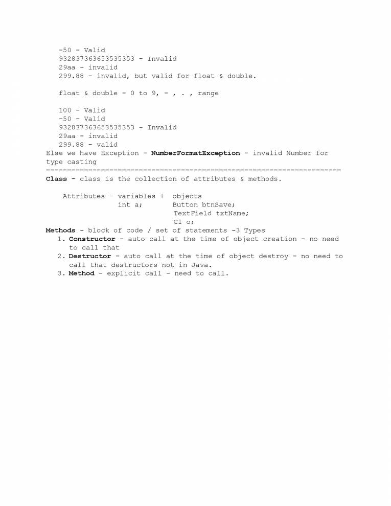 Java - Notes - LearnPick India