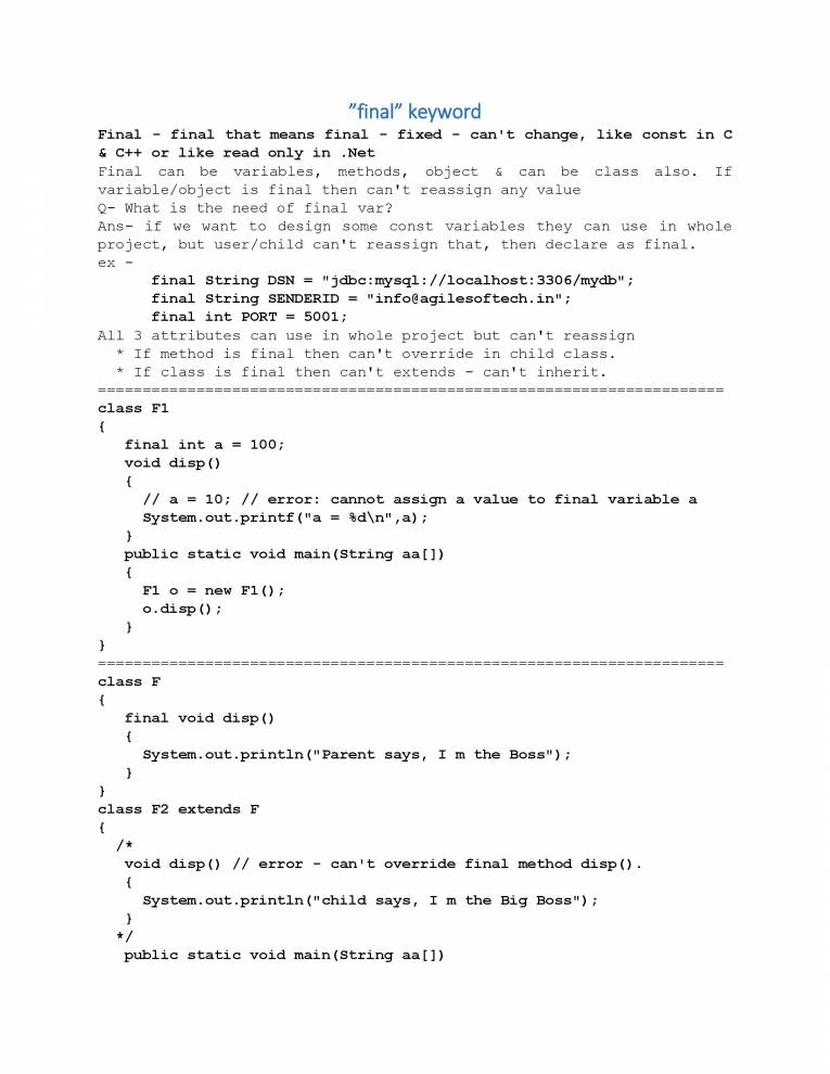 Java - Notes - LearnPick India
