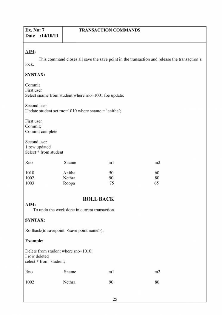 DBMS Lab Manual Notes LearnPick India