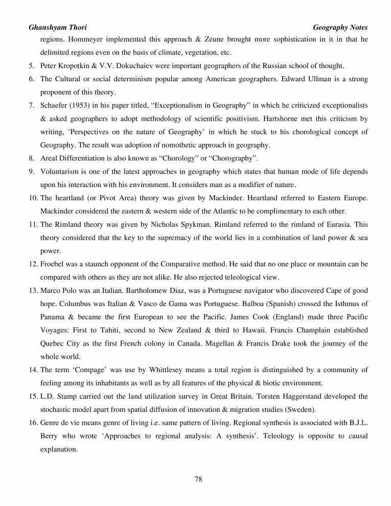 Geography - Notes - LearnPick India