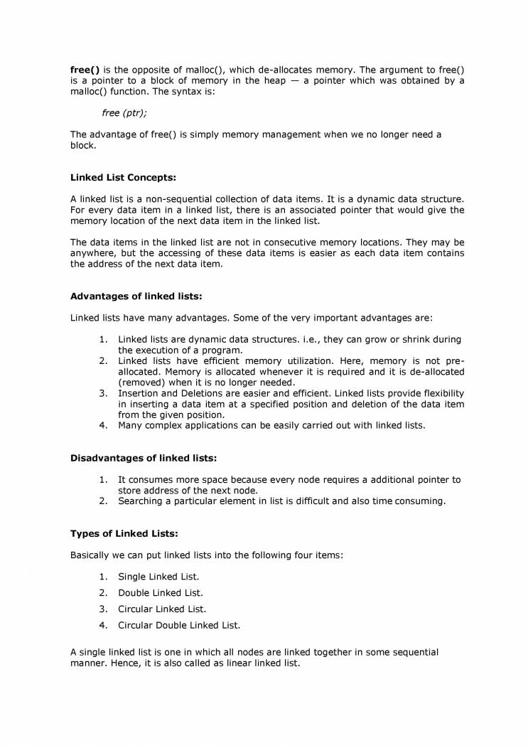 C Language- Data Structure - Notes - LearnPick India