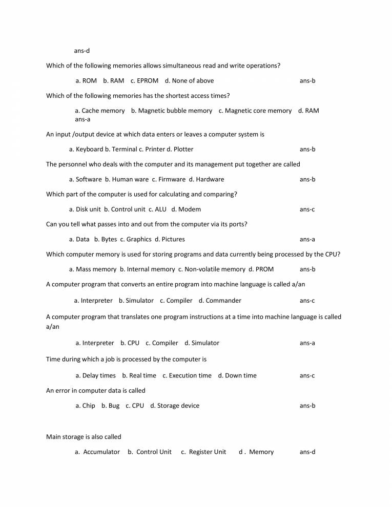 Fundamental Question And Answers For Competitive Exams Notes