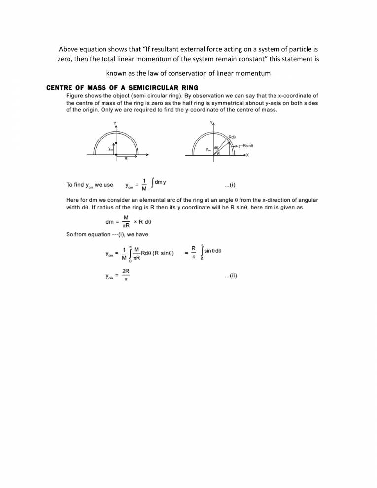 Centre Of MassPhysics Notes Notes LearnPick India