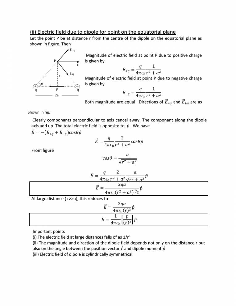 Electric Field Notes LearnPick India