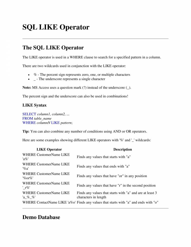 ORACLE SQL - Notes - LearnPick India