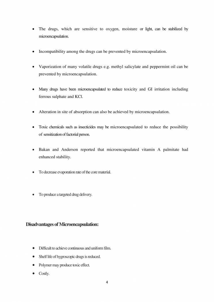Microencapsulation For B.Pharm Students - Notes - LearnPick India