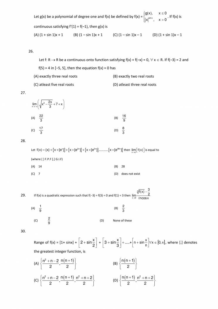 Differential Calculus - Notes - LearnPick India