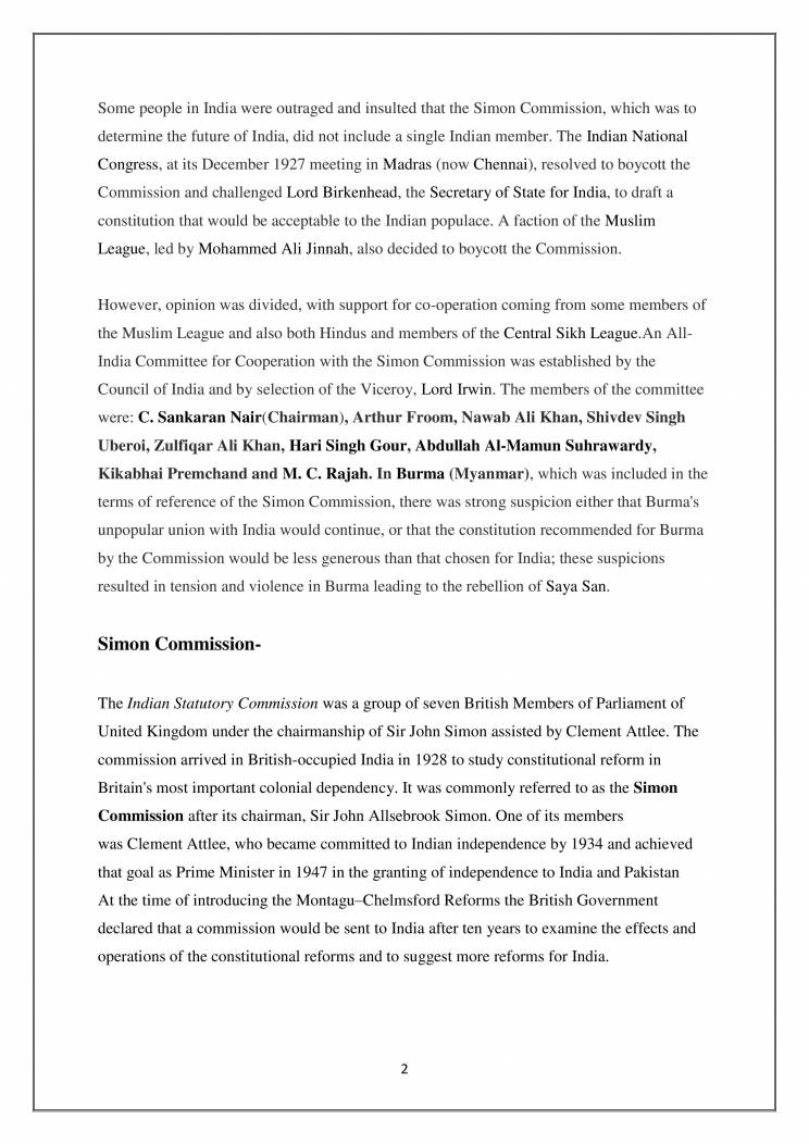 Simmon Commission Notes LearnPick India