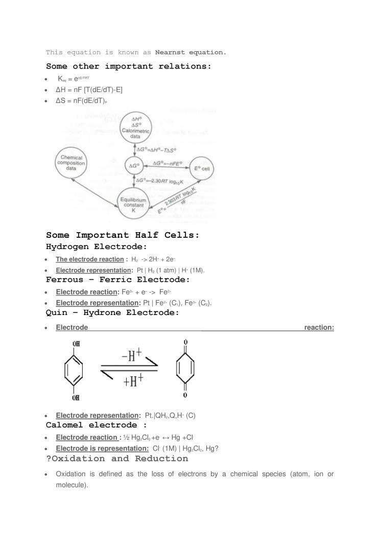 Chemistry - Redox Reactions And Electrochemistry - Notes - LearnPick India