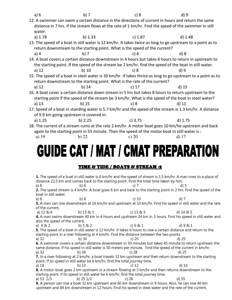 GUIDE MAT PRACTICE BOATSTREAM Notes LearnPick India
