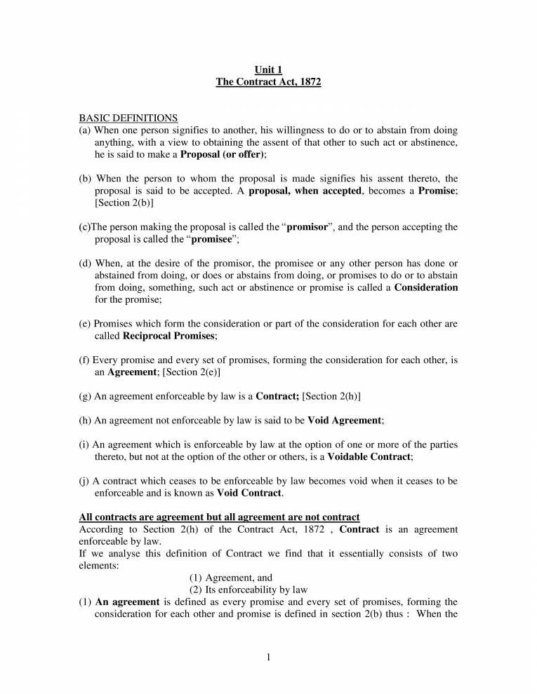 Indian Contract Act Notes LearnPick India