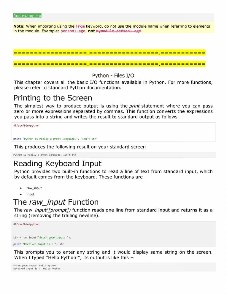 Core Python - Notes - LearnPick India