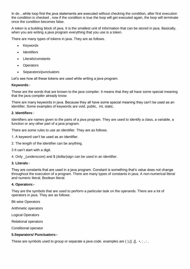 Basics Of Java Fundamentals In A Nutshell - Notes - LearnPick India