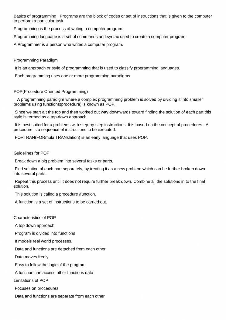 Basics Of Java Fundamentals In A Nutshell - Notes - LearnPick India