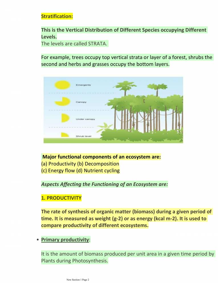 Note On Ecosystem Notes LearnPick India