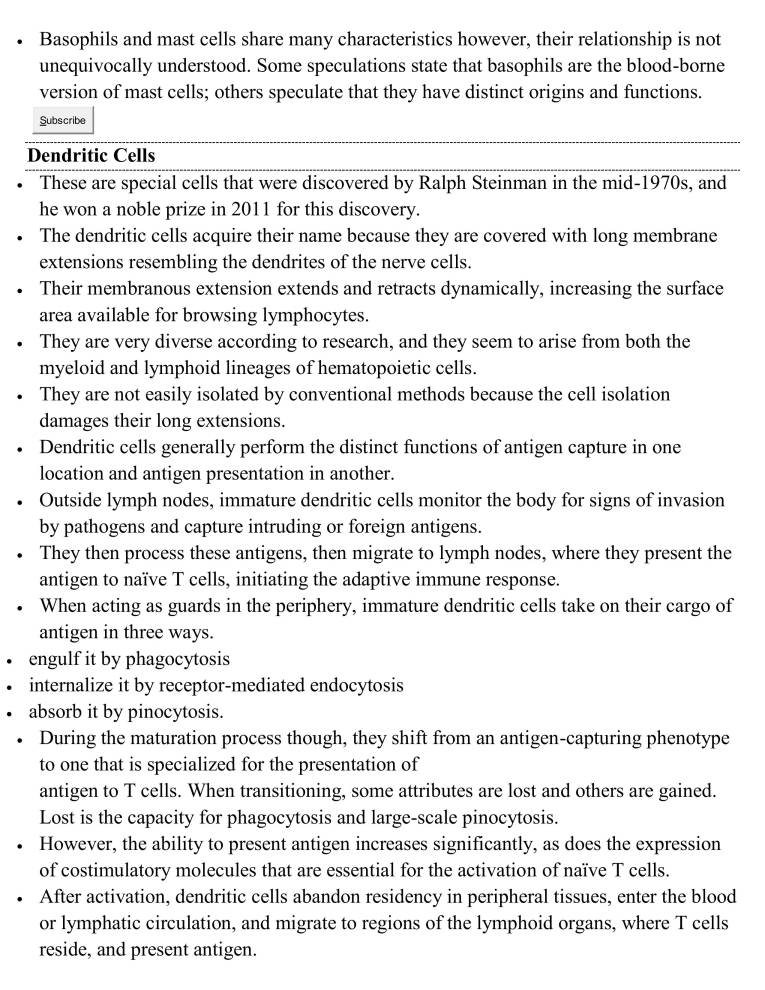 Notes On Cells Of Immune System Notes LearnPick India