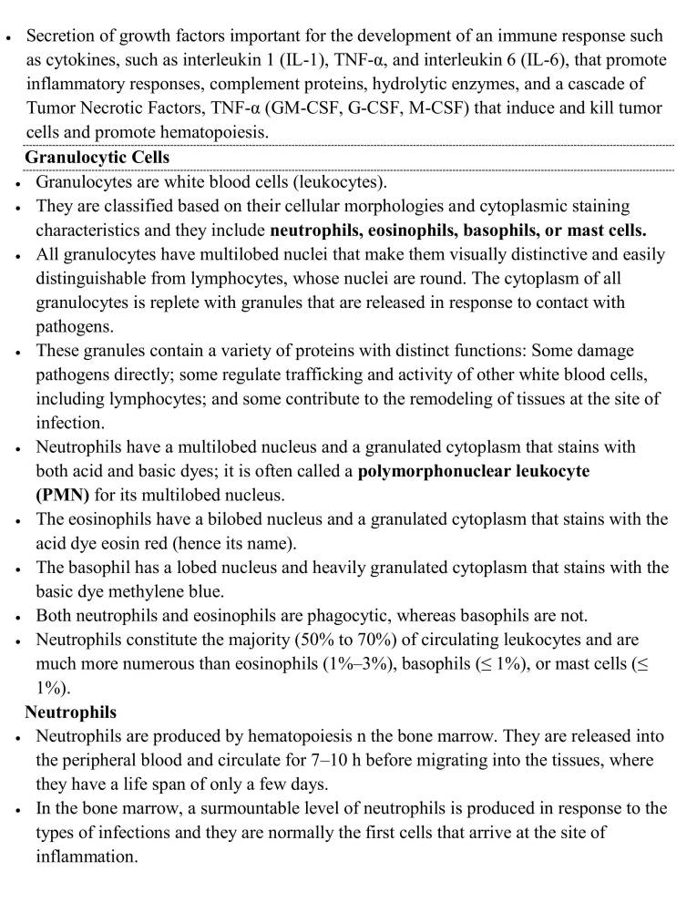 Notes On Cells Of Immune System Notes LearnPick India