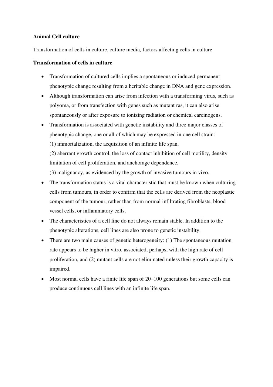 Animal Cell culture Notes LearnPick India