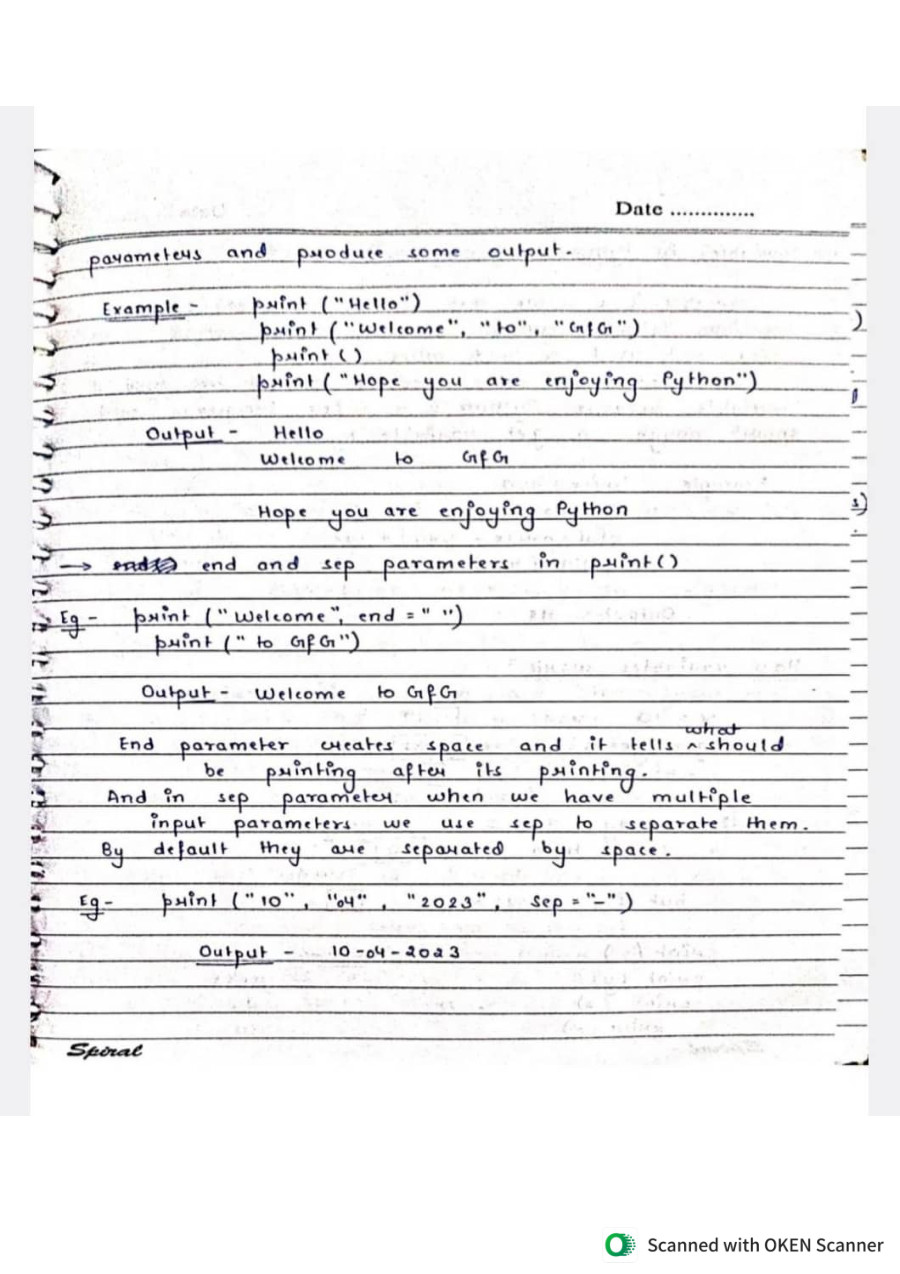 Phython programming - Notes - LearnPick India