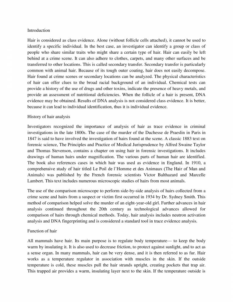 Importance Of Hair Notes LearnPick India