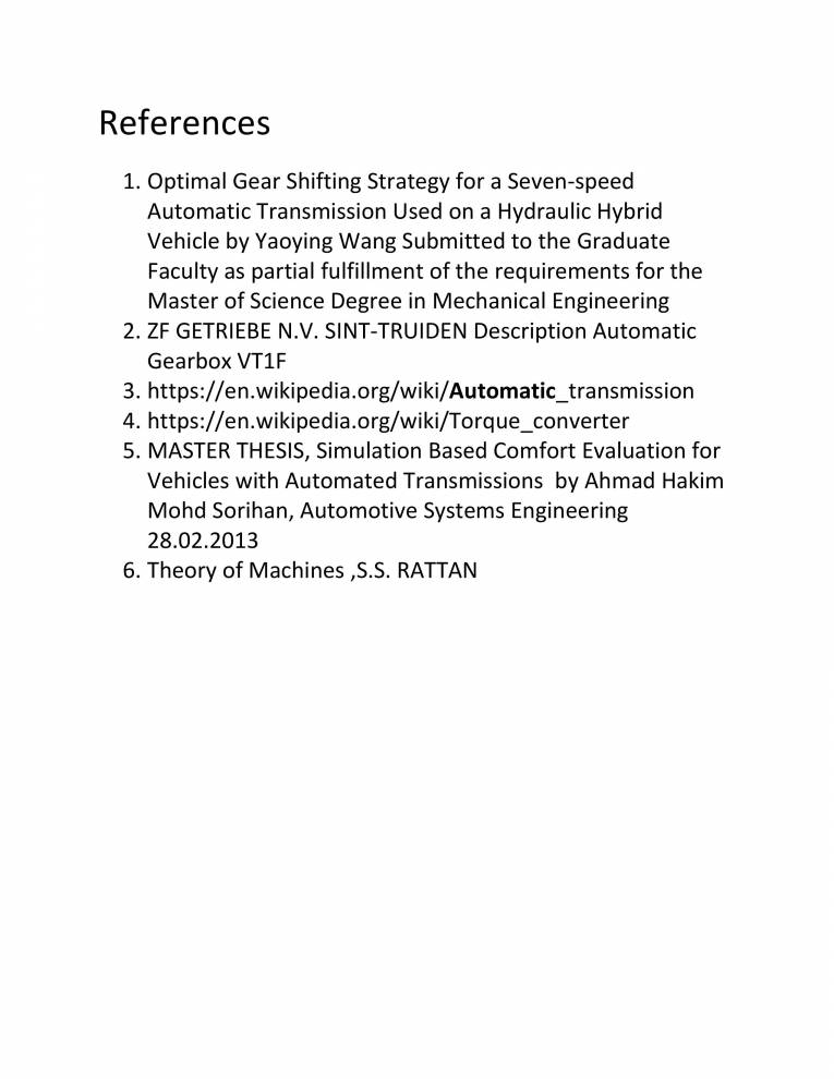 Automatic Transmission Or Auto Shifting Gear Technology Notes