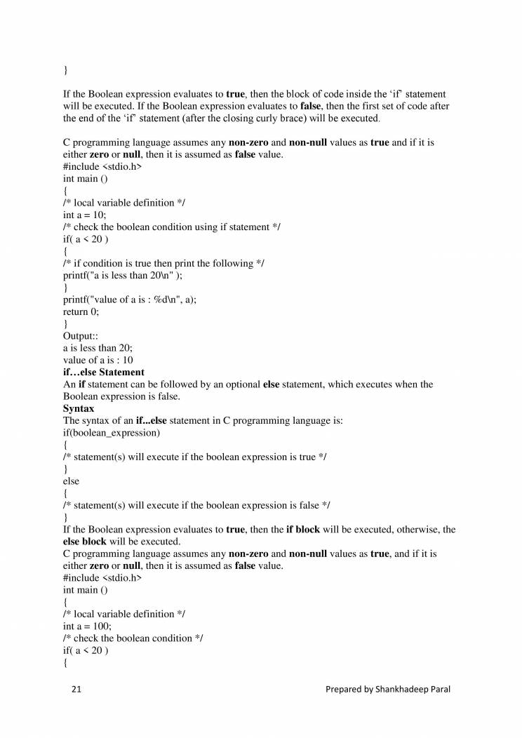 Notes On C Programming - Notes - LearnPick India