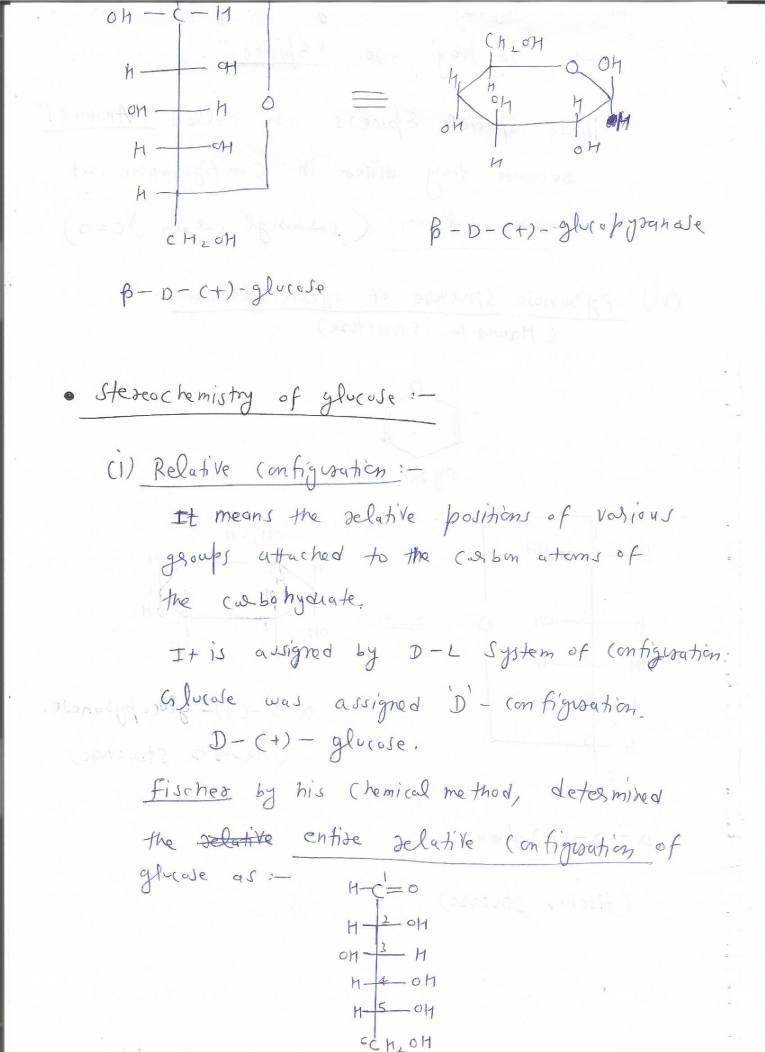 Carbohydrate Chemistry Notes LearnPick India