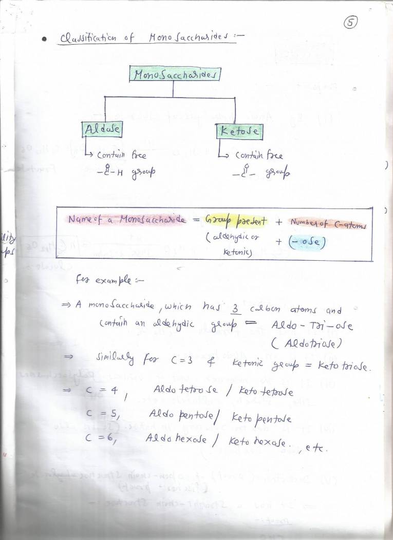 Carbohydrate Chemistry Notes LearnPick India