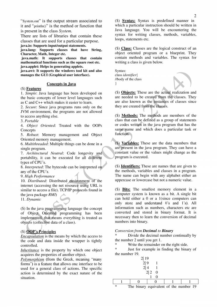 Computer Application - Notes - LearnPick India