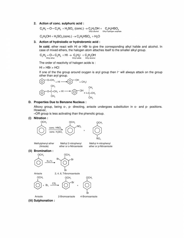 Alcohol Ether And Phenol Notes LearnPick India