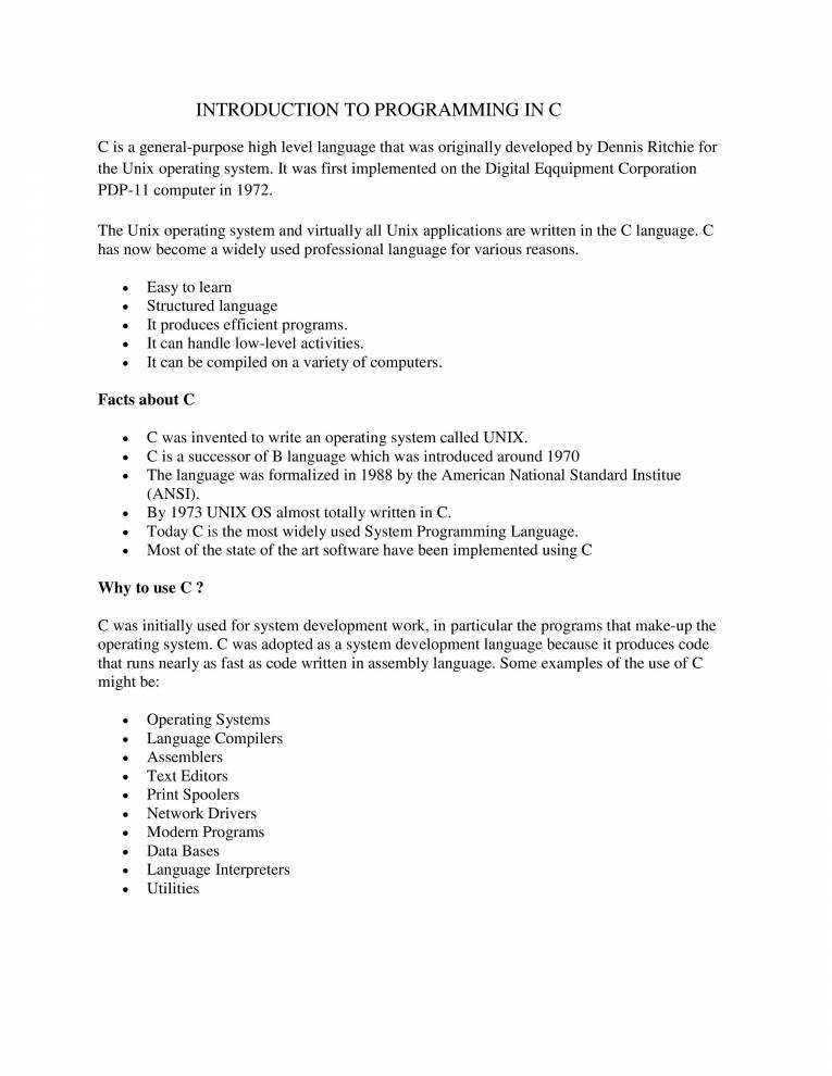 Programming In C - Notes - LearnPick India