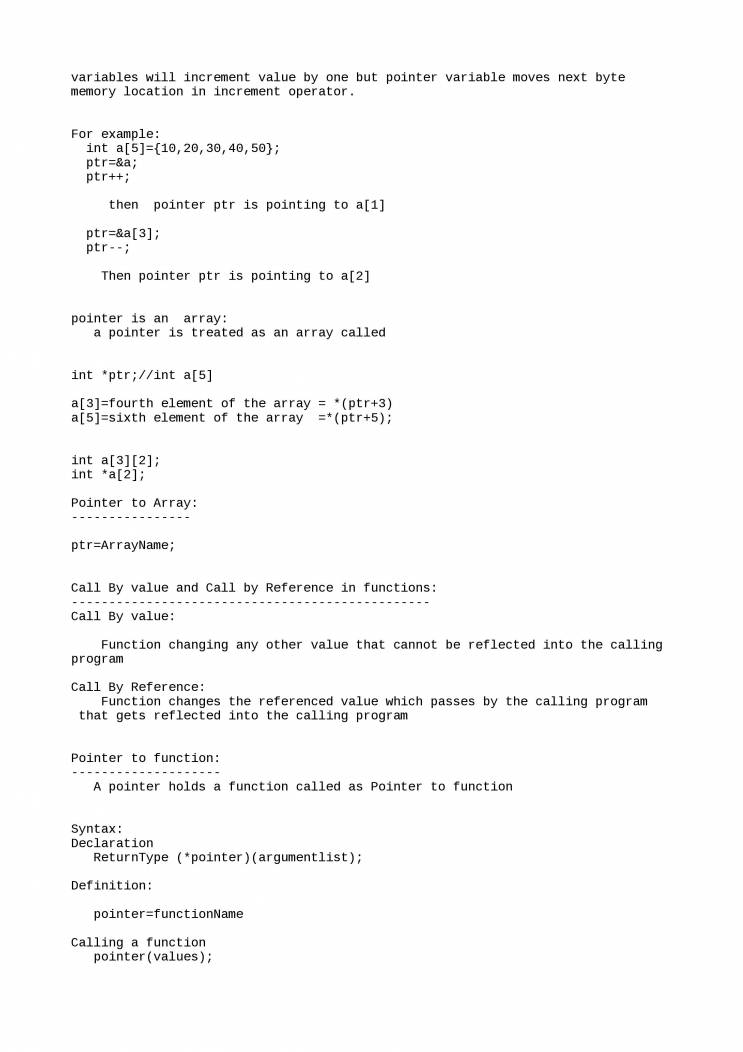 Programming In C - Notes - LearnPick India