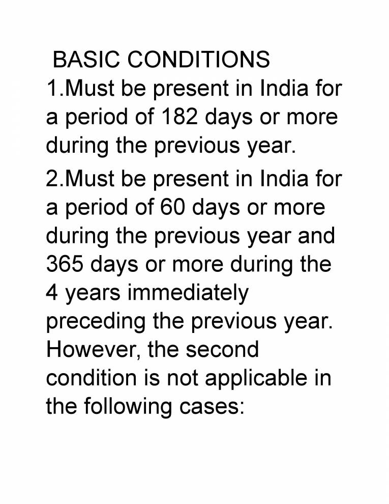 Residential Status Tax) Notes LearnPick India