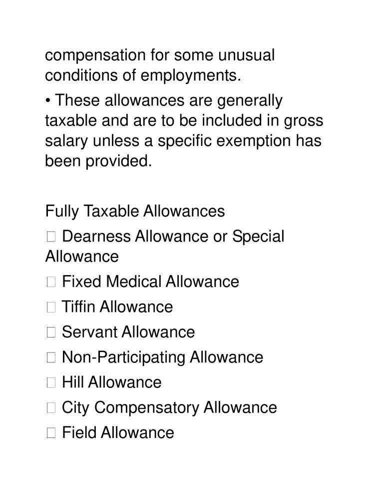 Salary( Tax) Notes Notes LearnPick India