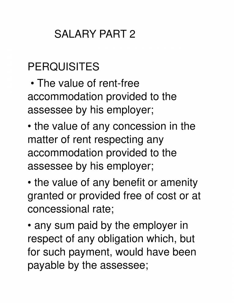 Salary( Tax) Notes Notes LearnPick India