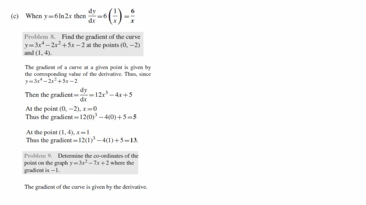 Differential Calculus Basic Calculus Rules Problem Solving Notes