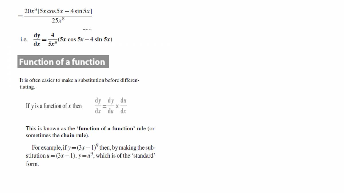 Differential Calculus Basic Calculus Rules Problem Solving Notes