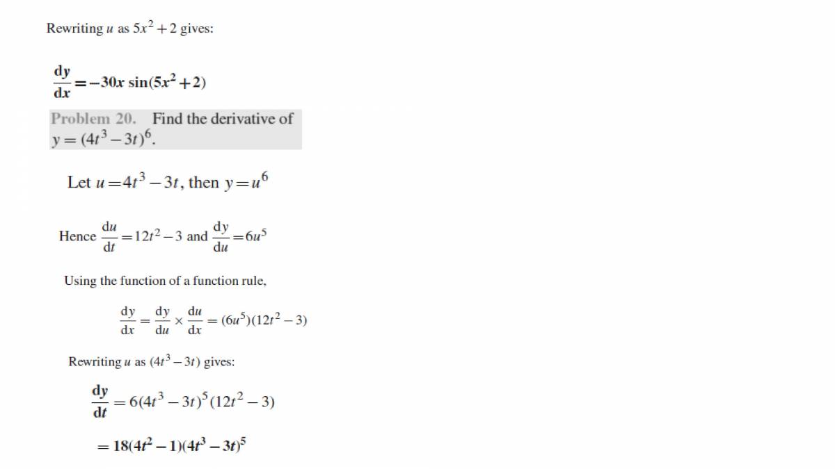 Differential Calculus Basic Calculus Rules Problem Solving Notes