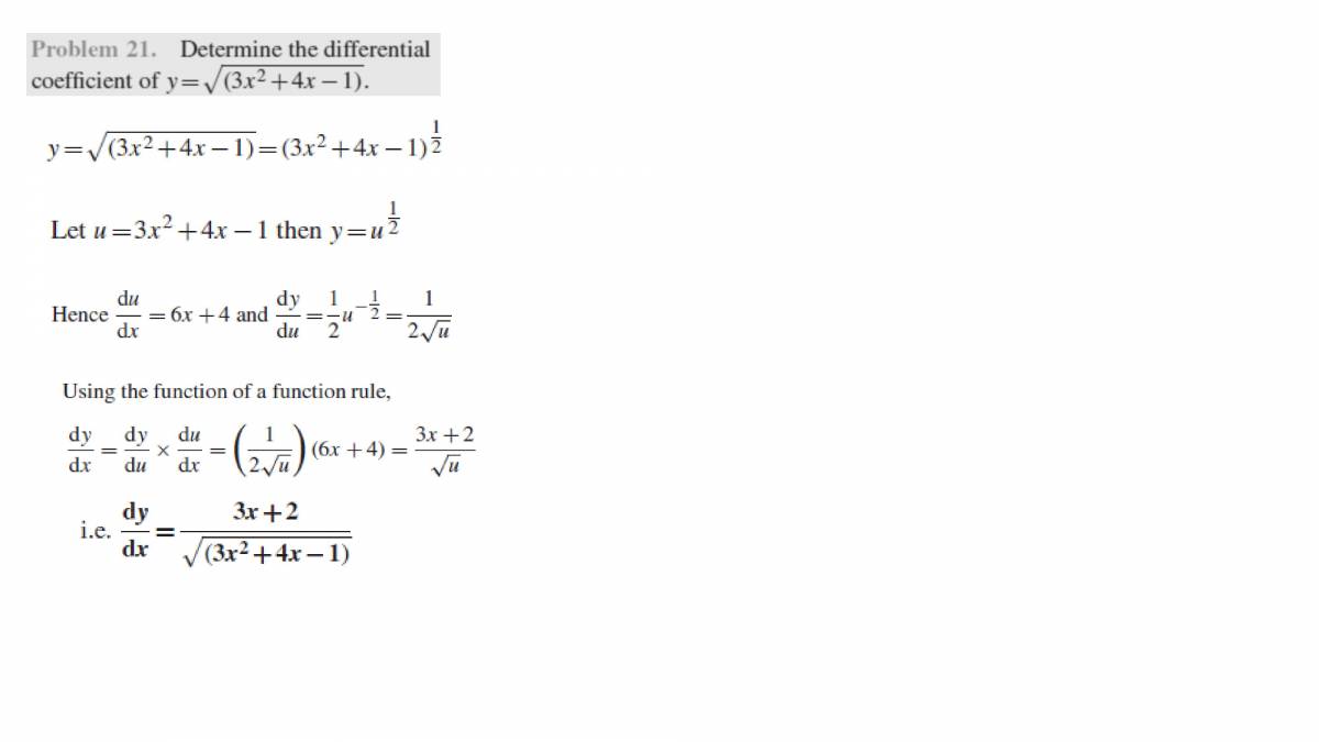 Differential Calculus Basic Calculus Rules Problem Solving Notes