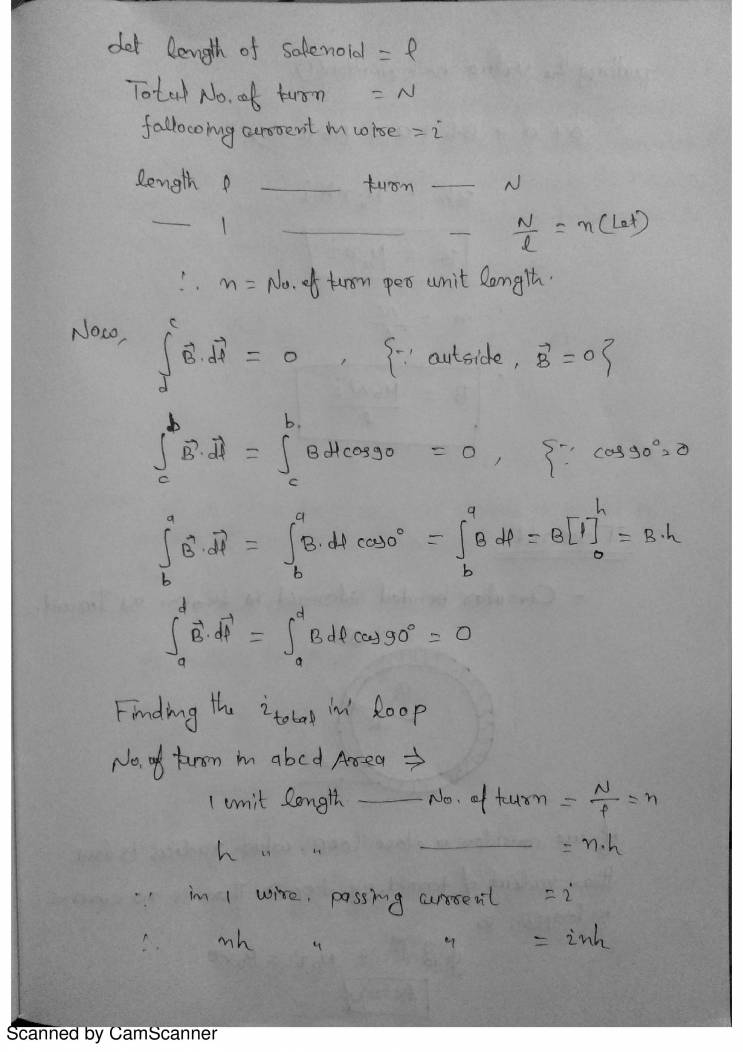 Ampere' Circuital Law And Its Application; Solenoid & Toroid Notes