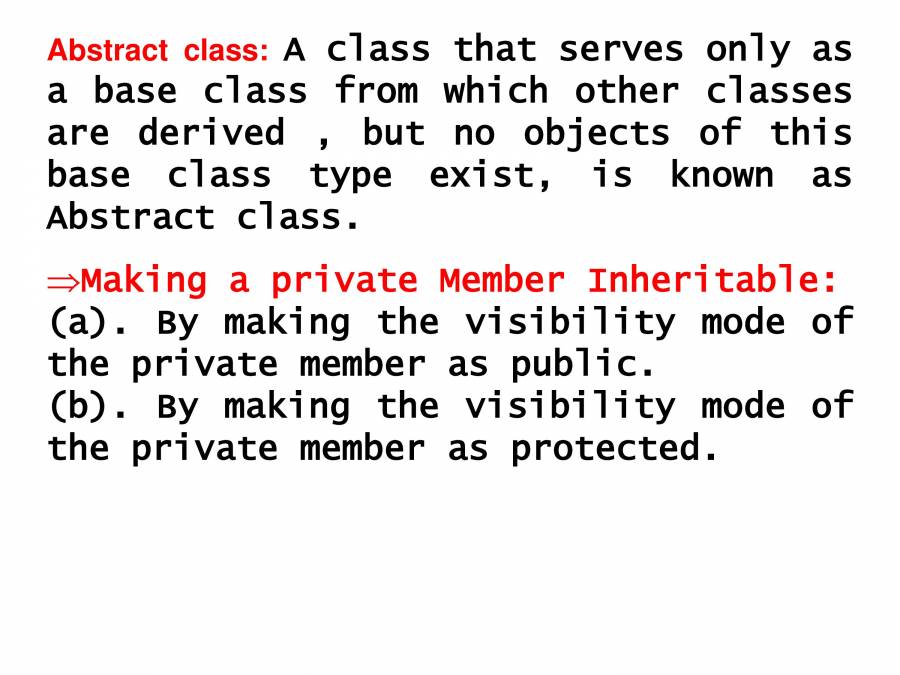 Inheritance In C++ - Notes - LearnPick India