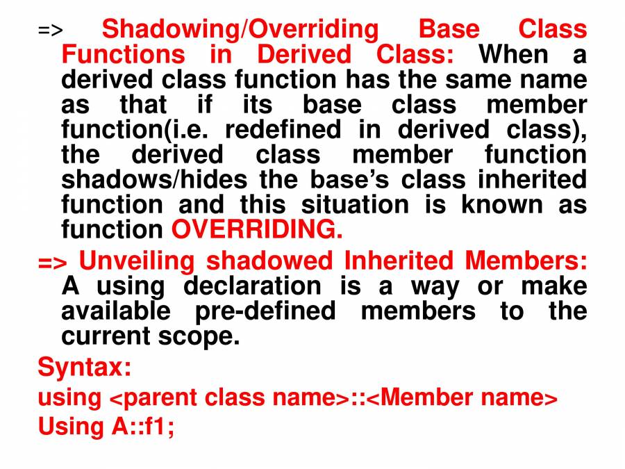 Inheritance In C++ - Notes - LearnPick India