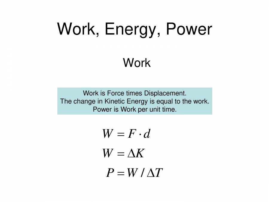 Work Energy Power PowerPoint Slides LearnPick India