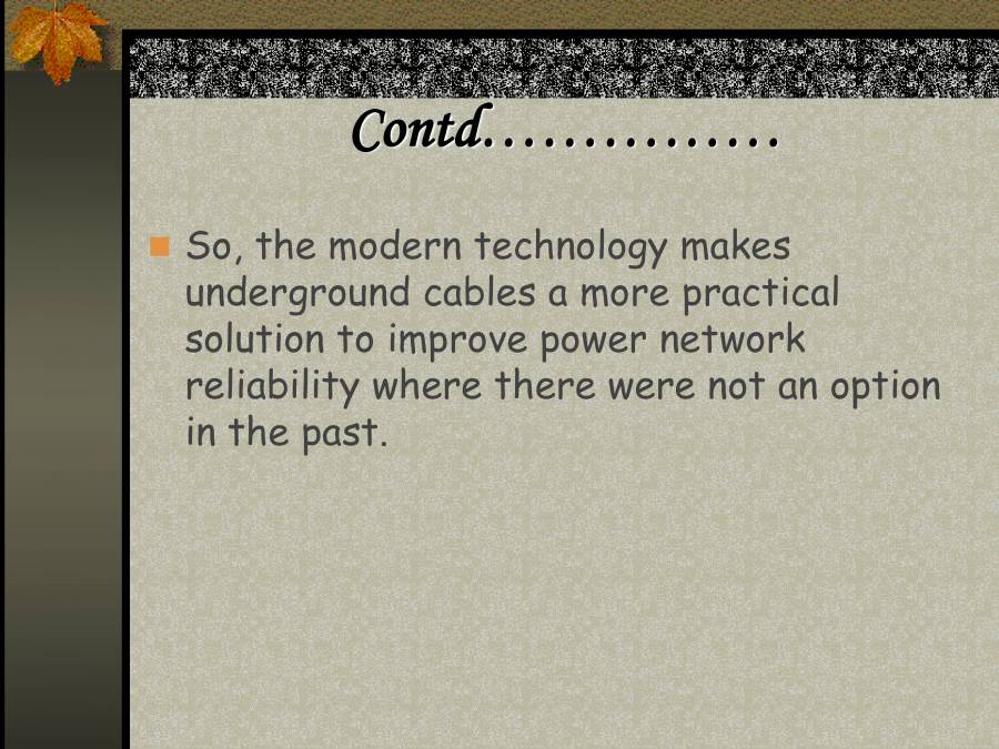 Underground Cable Laying - PowerPoint Slides - LearnPick India